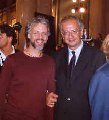 Ruggero Artale e Walter Veltroni, ex sindaco di Roma.  Notte Bianca 2004 - Foto di Giovanna Cutuli